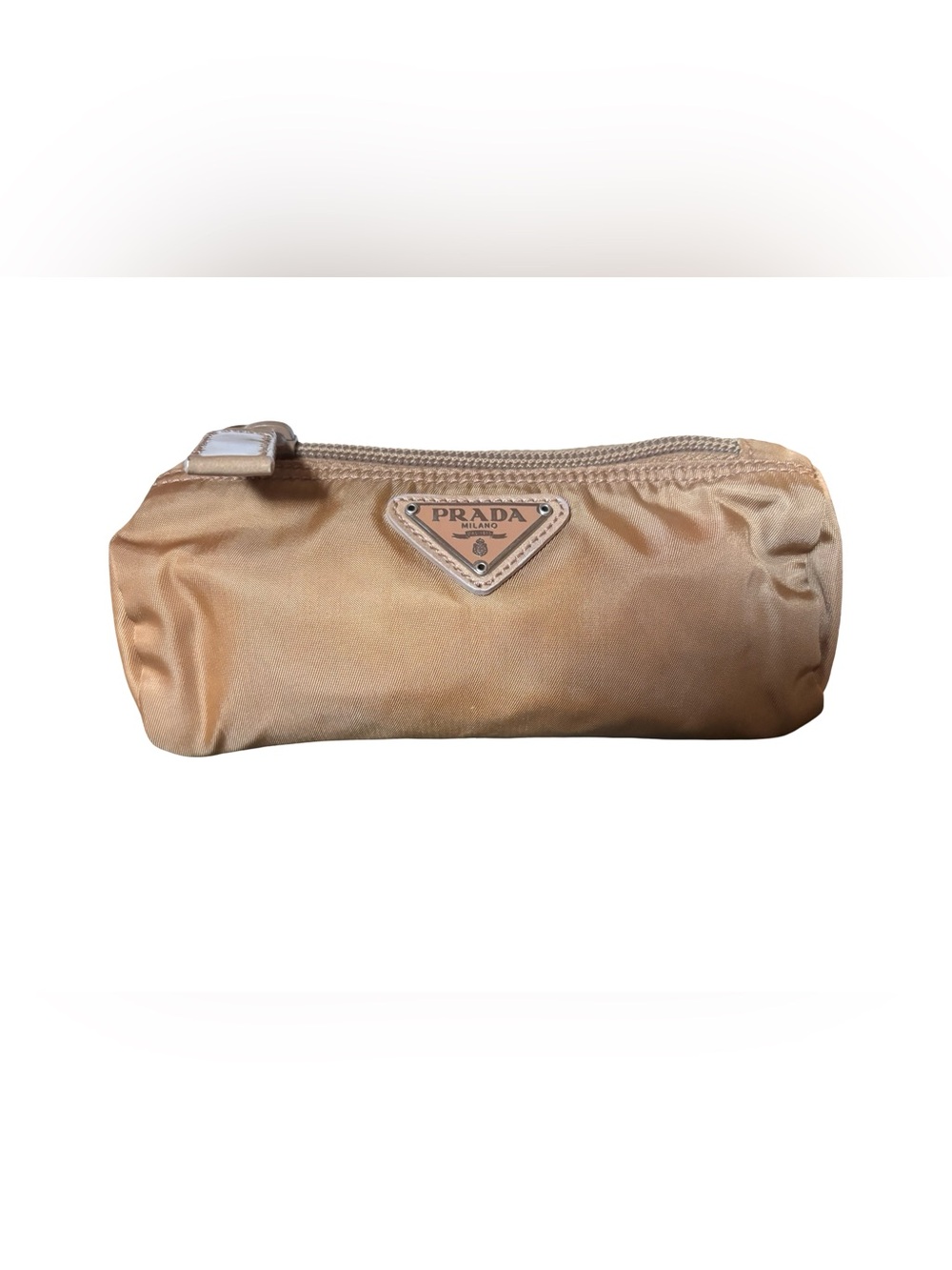 Authentic Prada Tessuto Nylon Zip Pouch Cosmetic Case Vela w/Card